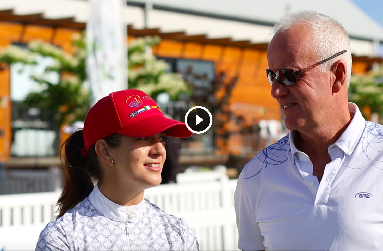 Gabi Kuna and Chris Chugg at the 2018 Australian Jumping Championships.